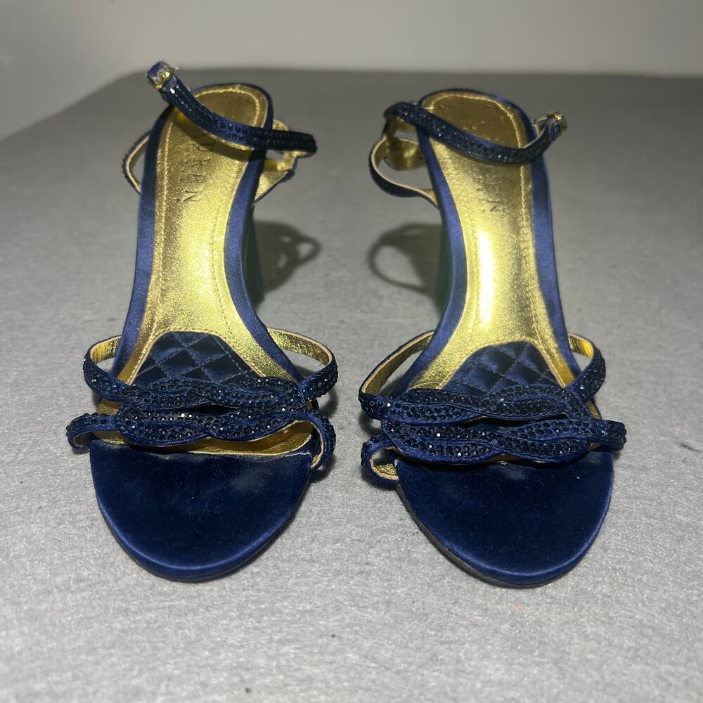 Lauren Ralph Lauren Stephanie Navy Rhinestone Heels 5.5B